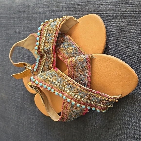 Women's  Strappy Buckle Ethnic Bohemia Beach Shoes - Picture 4 of 6